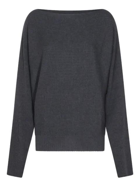 ribbed boat-neck sweater by AYA MUSE