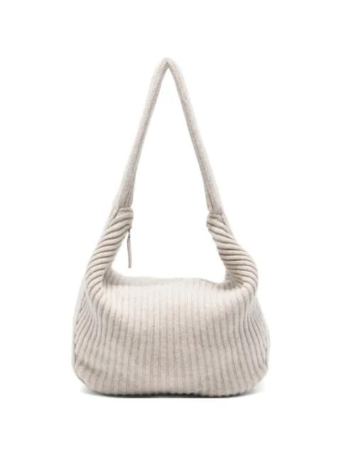 ribbed zip shoulder bag by AYA MUSE