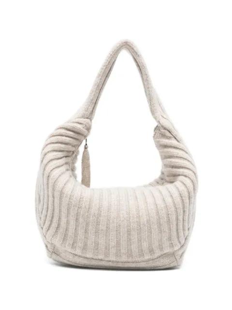ribbed zip tote bag by AYA MUSE