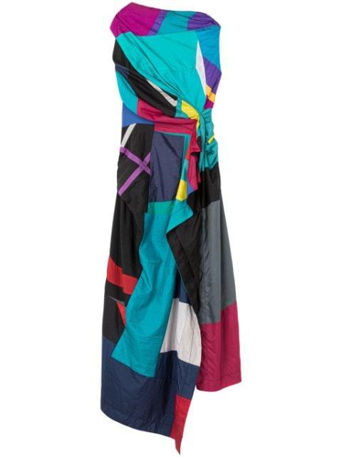 geometric-print asymmetric dress by AZ FACTORY