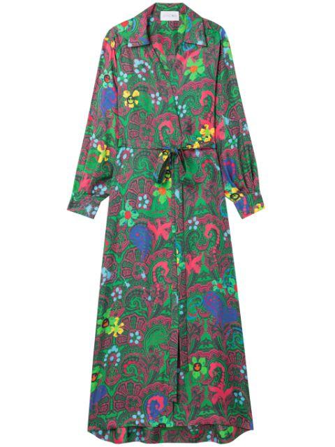 motly paisley wrapped dress by AZ FACTORY