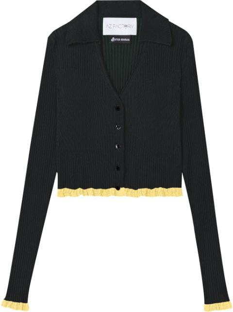 x Ester Manas ribbed cropped cardigan by AZ FACTORY