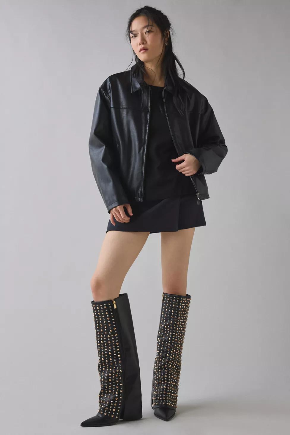 Azalea Wang Agustue Studded Knee-High Boot by AZALEA WANG