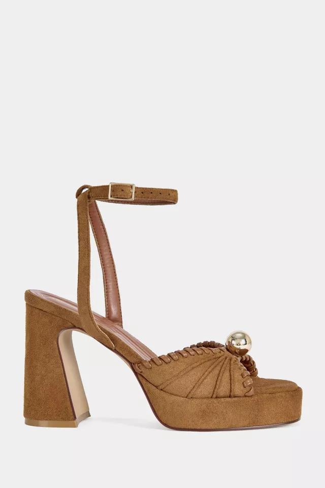 Azalea Wang Cael Block Suede Platform Heel by AZALEA WANG