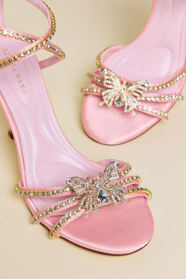Azalea Wang Margareta Rhinestone Butterfly Heels by AZALEA WANG