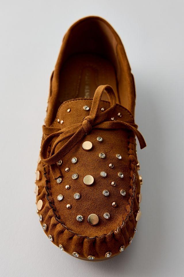 Azalea Wang Midge Studded Moccasin Shoes by AZALEA WANG