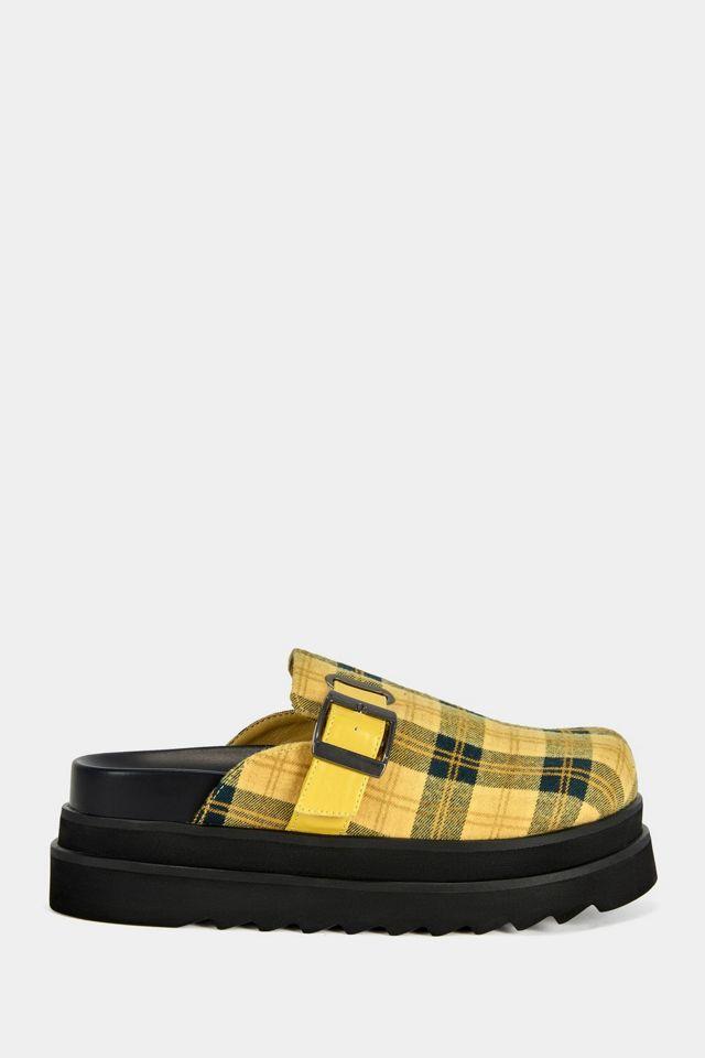 Azalea Wang Oblique Plaid Platform Clog by AZALEA WANG