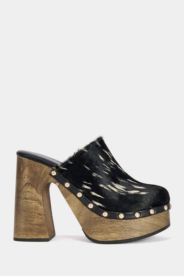 Azalea Wang Picard Animal Print Heeled Clog by AZALEA WANG