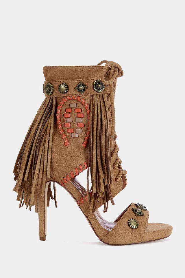 Azalea Wang Salgado Fringe Stiletto Gladiator Heel by AZALEA WANG