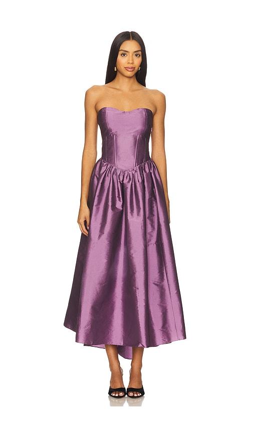Azeeza Naina Midi Dress in Lavender by AZEEZA