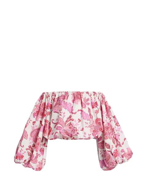 Margot off-shoulder paisley top by AZEEZA
