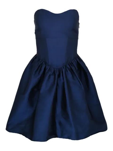 Naina strapless lace-up mini dress by AZEEZA