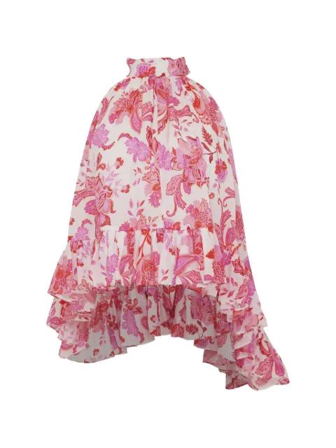 Plath paisley ruffled top by AZEEZA