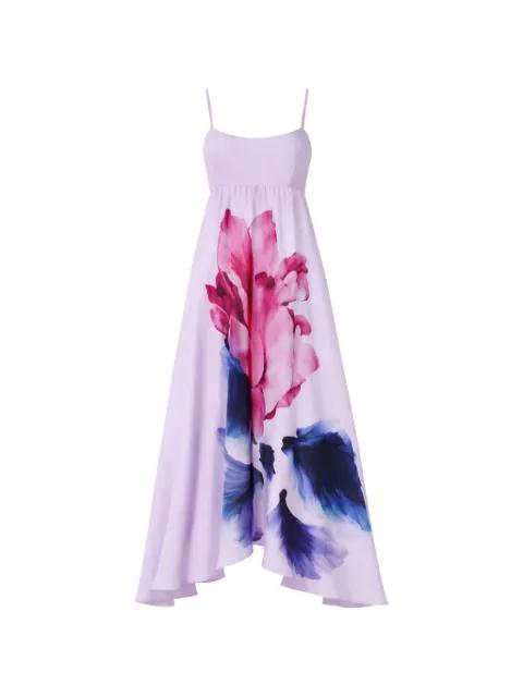 Rachel floral-print midi dress by AZEEZA