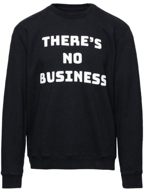 No Biz slogan-print sweatshirt by AZTECH MOUNTAIN