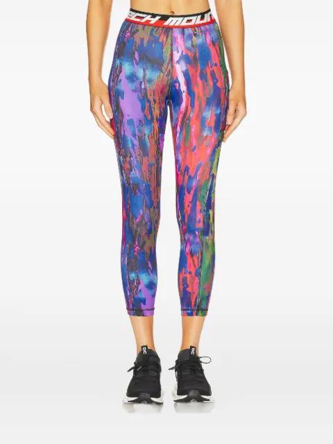 abstract-print performance leggings by AZTECH MOUNTAIN