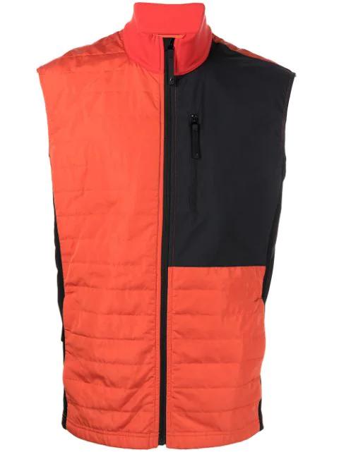 colour-block fleece vest by AZTECH MOUNTAIN