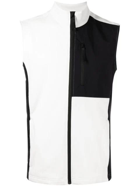 colour-block zipped vest by AZTECH MOUNTAIN