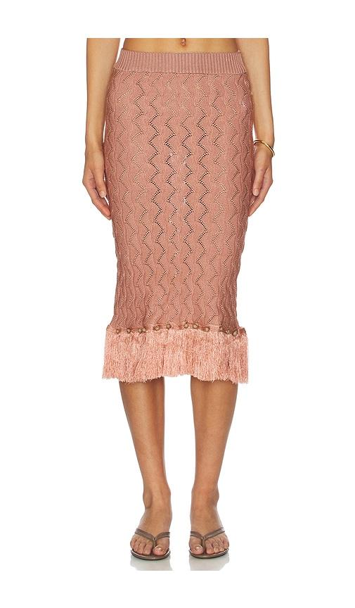 AZULU Lorenzo Midi Skirt in Mauve by AZULU