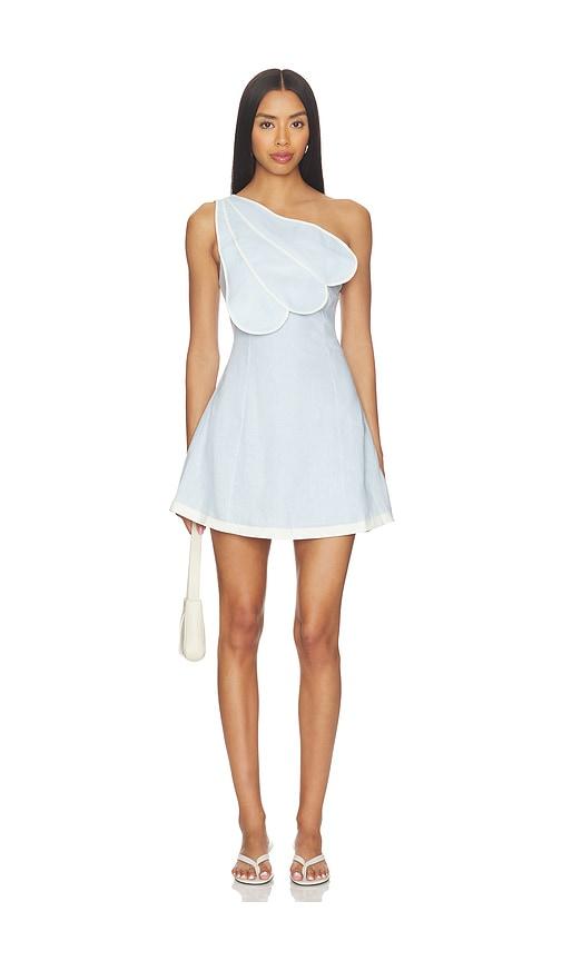 AZULU Maroon Dress in Baby Blue by AZULU