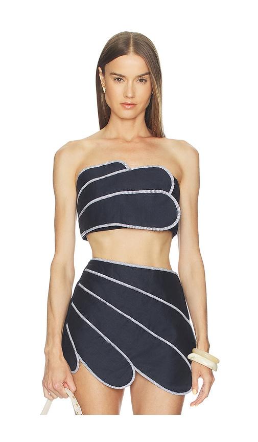 AZULU Sango Top in Navy by AZULU