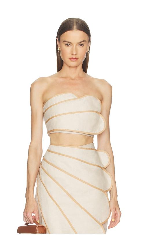 AZULU Sango Top in Tan by AZULU
