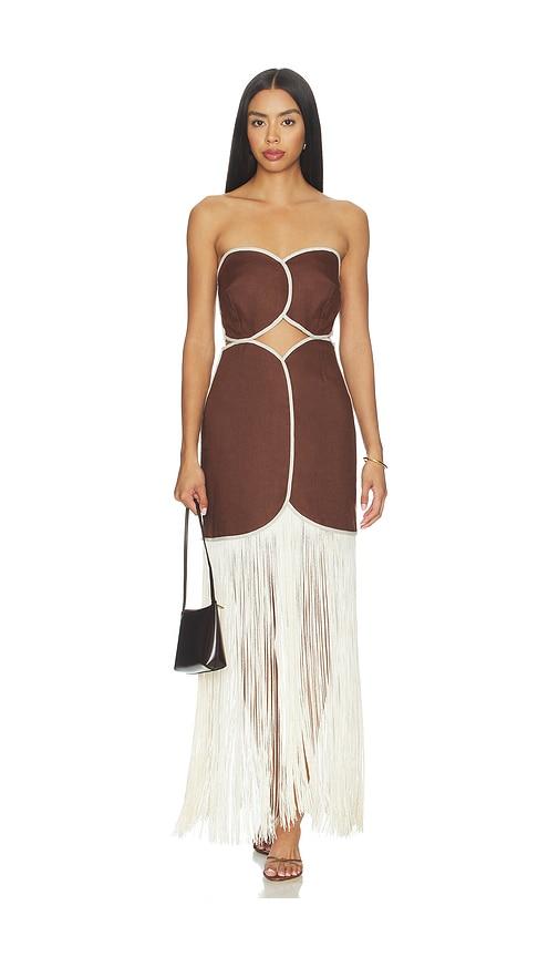 AZULU x REVOLVE Joaquina Dress in Brown by AZULU