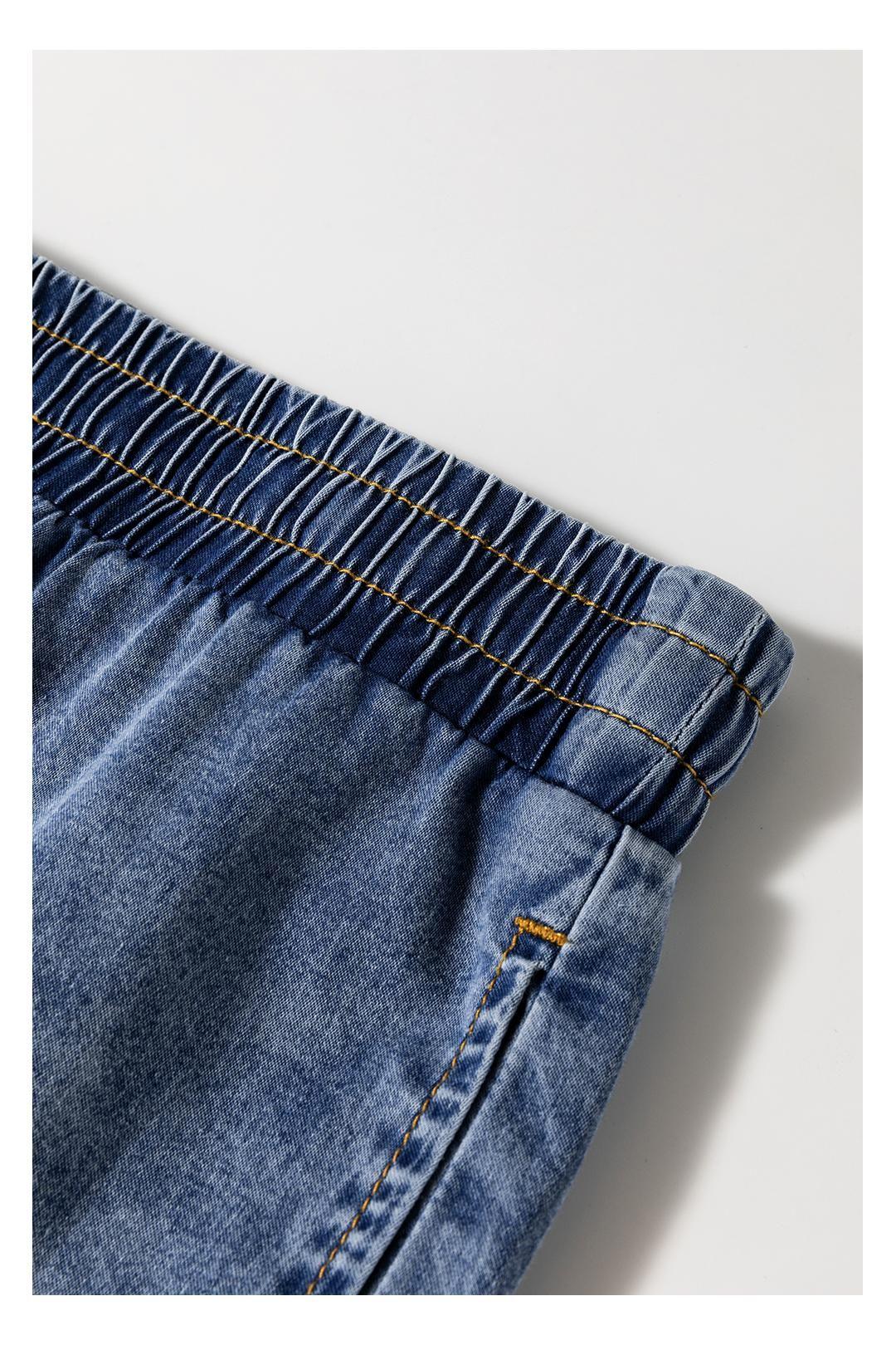 Dusk Blue Plus Size Drawstring High Waist Straight Leg Jeans Women by AZURA EXCHANGE