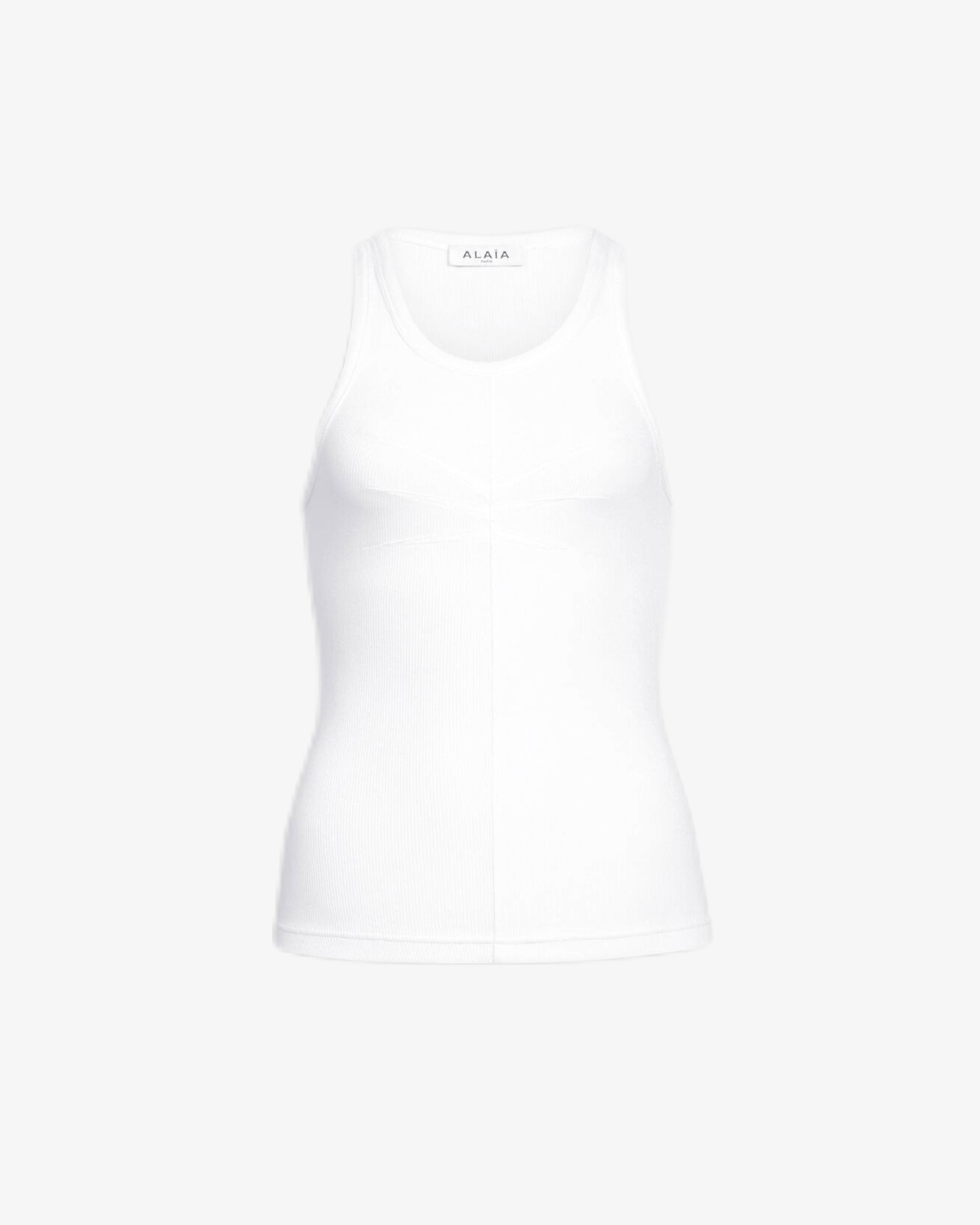 ALAÏA - Women's Darts Tank Top - (White000) by AZZEDINE ALAIA
