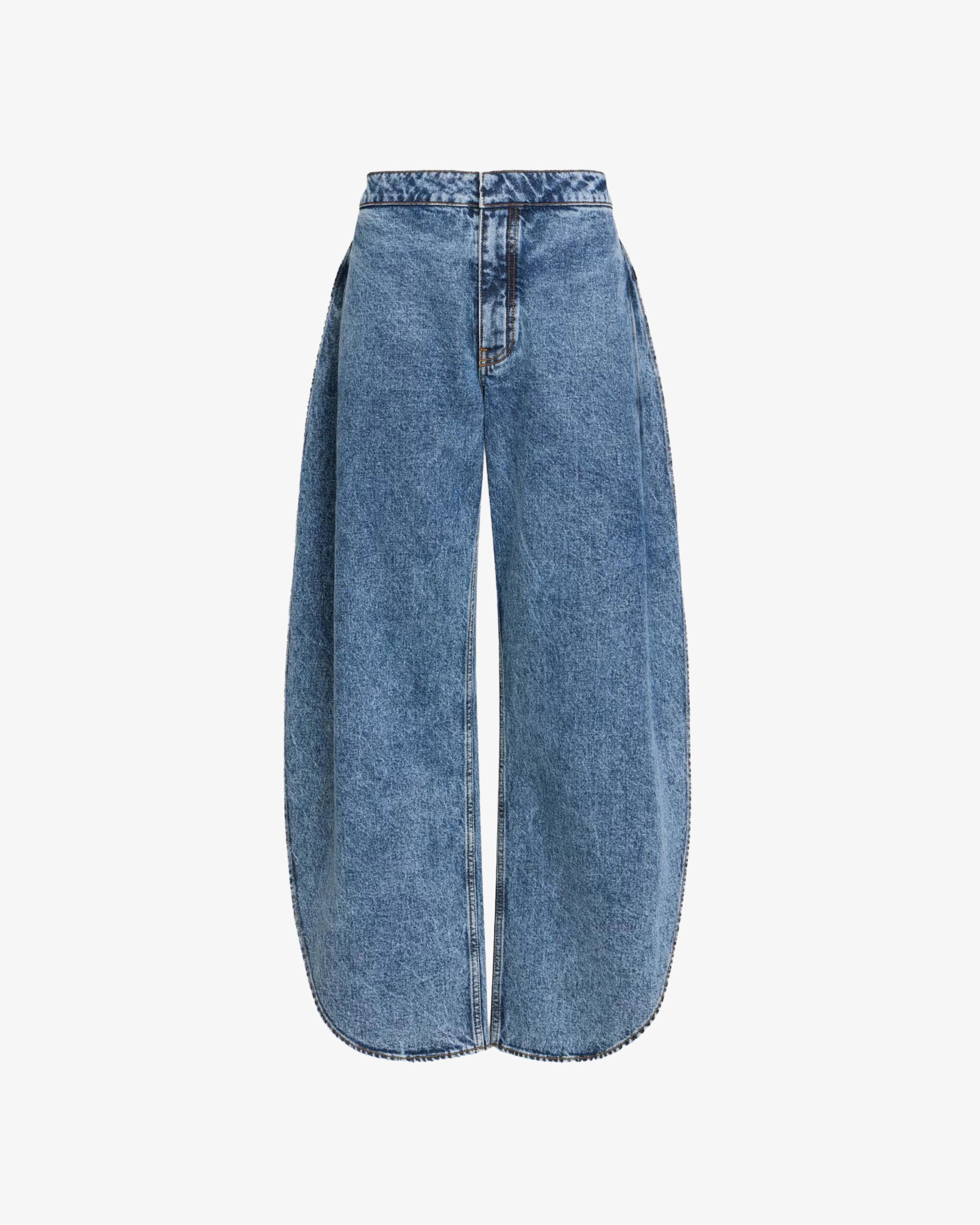 ALAÏA - Women's Petal Pants - (Denim524) by AZZEDINE ALAIA
