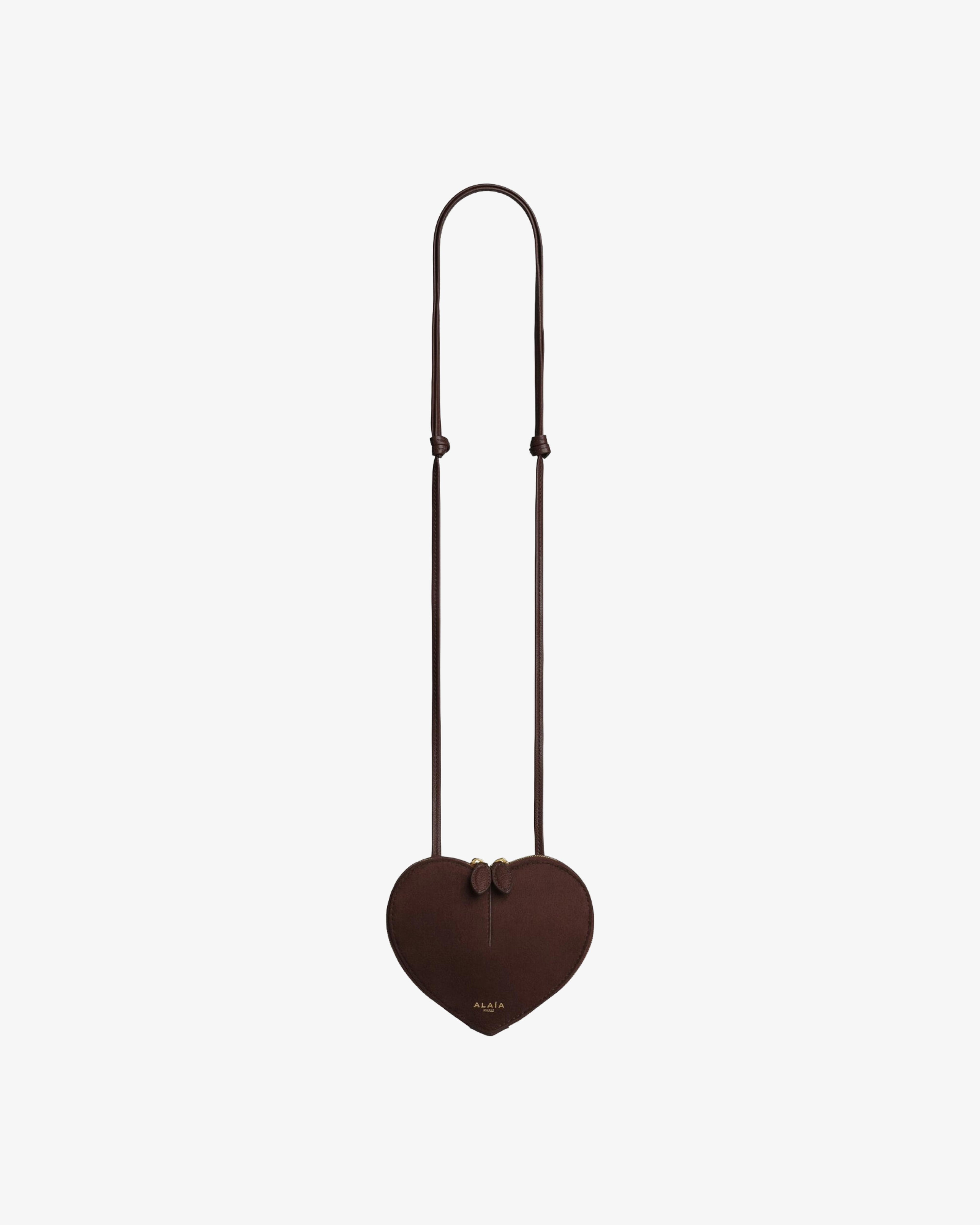 ALAÏA - Women's Sac Le Coeur Small Bi-Matière - (Brown743) by AZZEDINE ALAIA