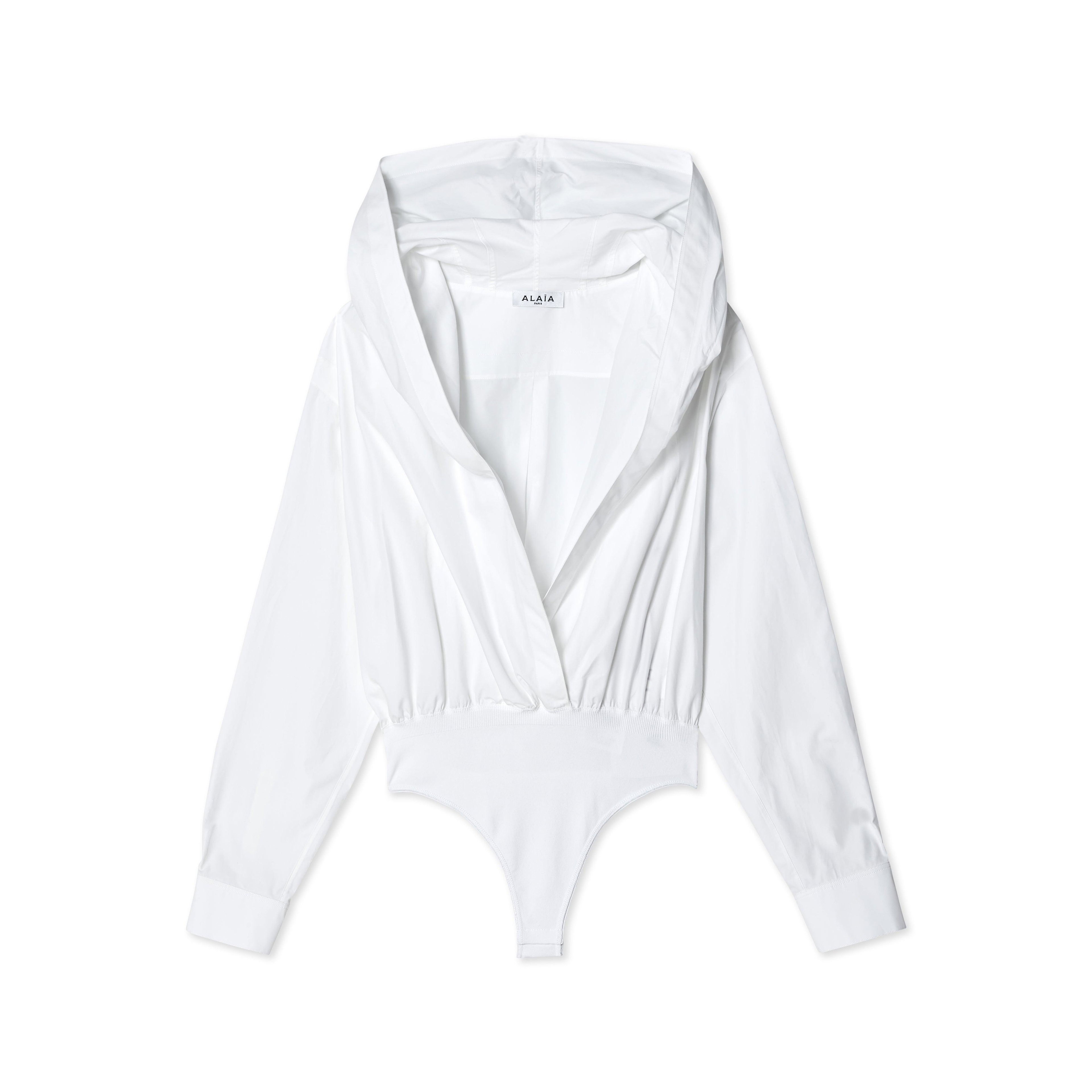 Alaïa - Women's Hooded Body - (White) by AZZEDINE ALAIA