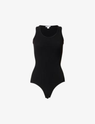 Scoop-neck high-leg knitted bodysuit by AZZEDINE ALAIA