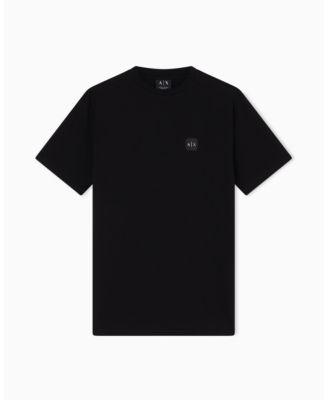 Men's Black and Gold Crew Neck T-Shirt by A|X ARMANI EXCHANGE