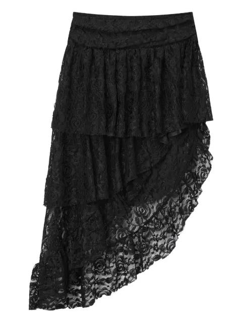 asymmetrical lace mini skirt by B+AB
