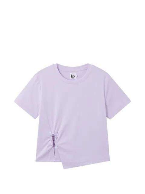 asymmetrical ring-detail T-shirt by B+AB