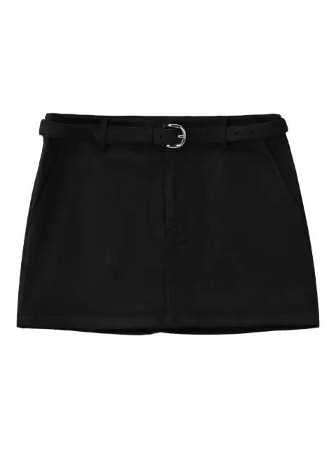 belted side-pocket mini skirt by B+AB