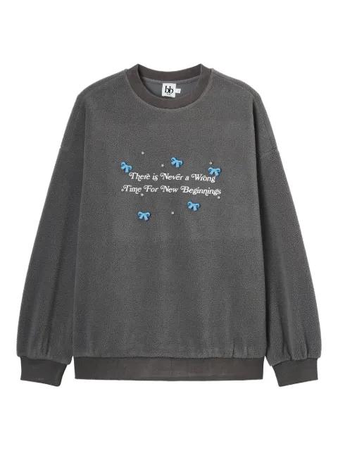 bow-appliqué sweater by B+AB