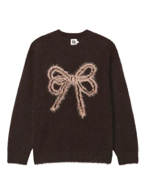 bow crew-neck sweater by B+AB