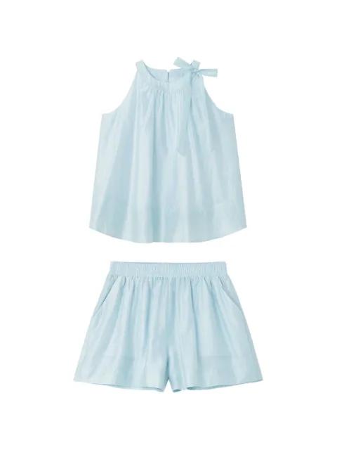 bow-detail sleeveless blouse and shorts set by B+AB
