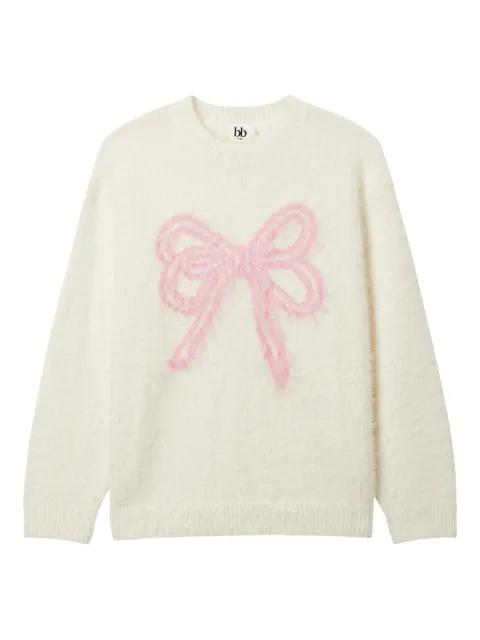 bow knitted sweater by B+AB