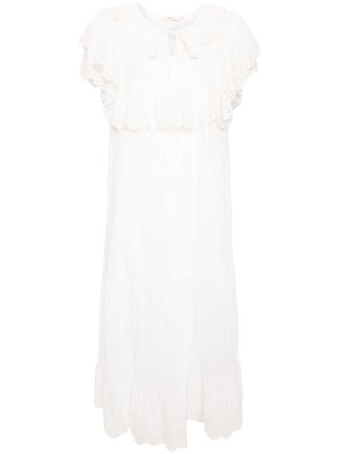 broderie-anglaise cotton midi dress by B+AB