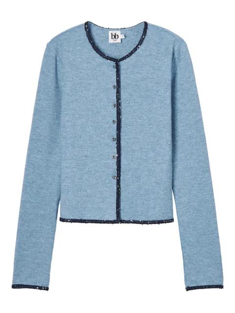 button-embellished cardigan by B+AB