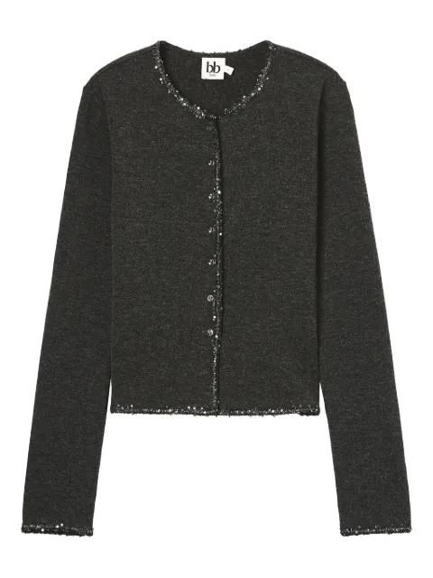 button-embellished cardigan by B+AB