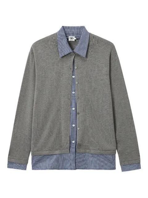 button-front layered cardigan by B+AB