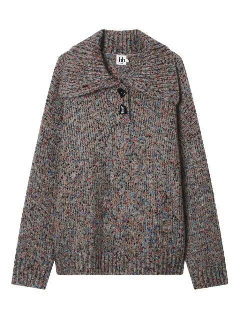 button high-neck sweater by B+AB
