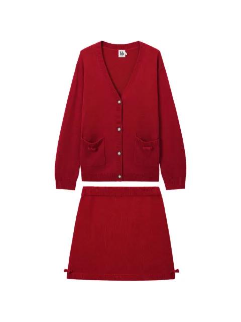 button knitted skirt set by B+AB