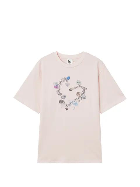 charm-print T-shirt by B+AB