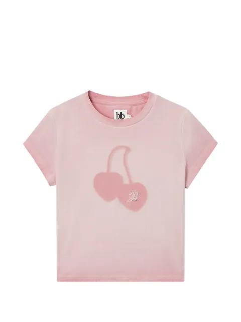 cherry-print crystal-embellished T-shirt by B+AB