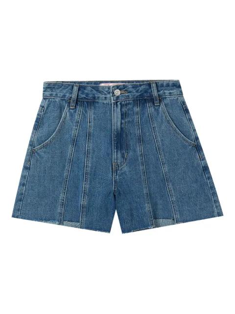 contrast-stitching denim shorts by B+AB